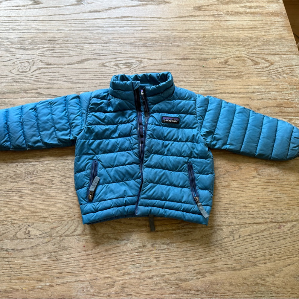 Patagonia Down Sweater Blue Jacket 12-18 months